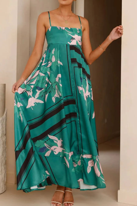 Printed Square Neck Cami Maxi Dress - alternate view 29