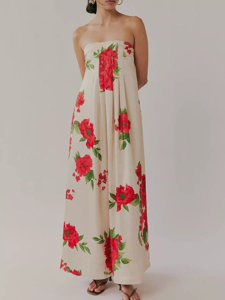 Floral Print Sleeveless Maxi Dress - alternate view 20