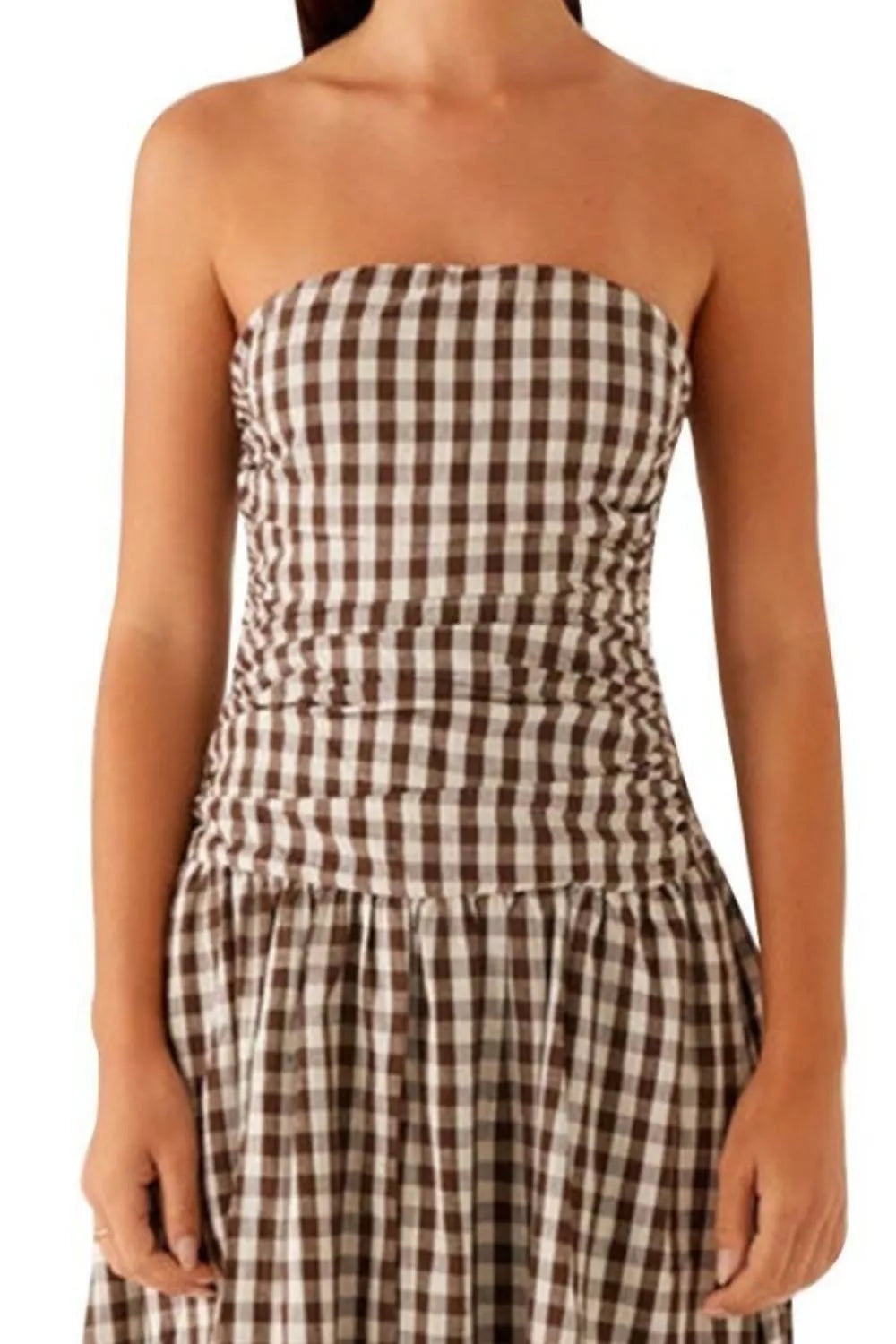 Strapless Ruched Maxi Dress - alternate view 2