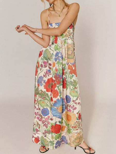Floral Print Sleeveless Maxi Dress - alternate view 15