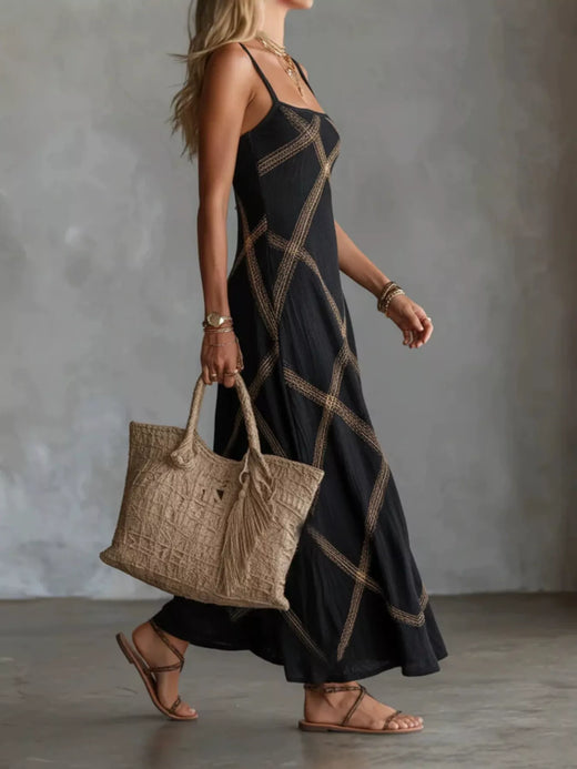 Full Size Square Neck Maxi Dress Plus Size - alternate view 3