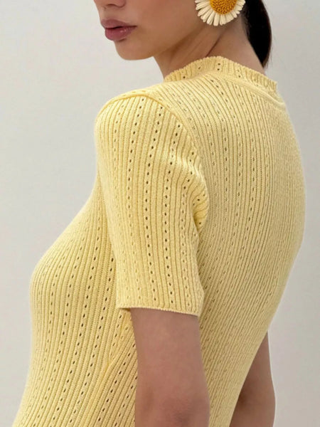 Short Sleeve Knitted Mermaid Dress - alternate view 13