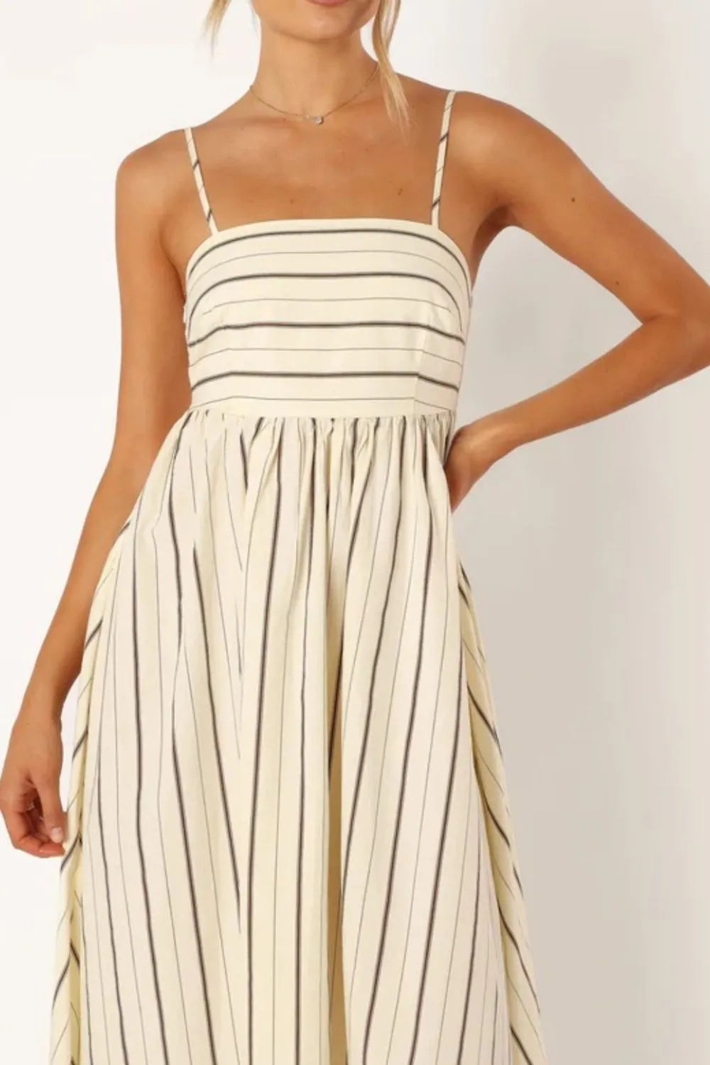 Striped Square Neck Cami Dress - alternate view 15