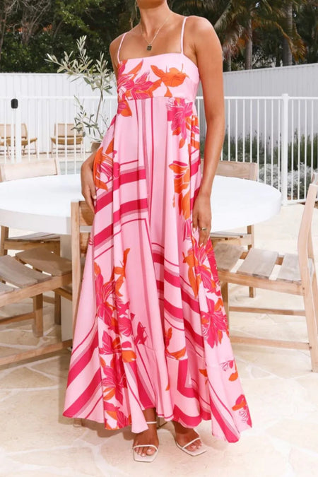Printed Square Neck Cami Maxi Dress - alternate view 20