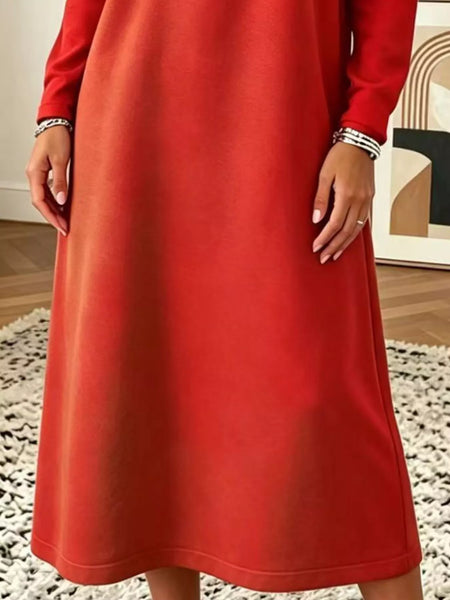 Polo Collar Long Sleeve Midi Dress - alternate view 9
