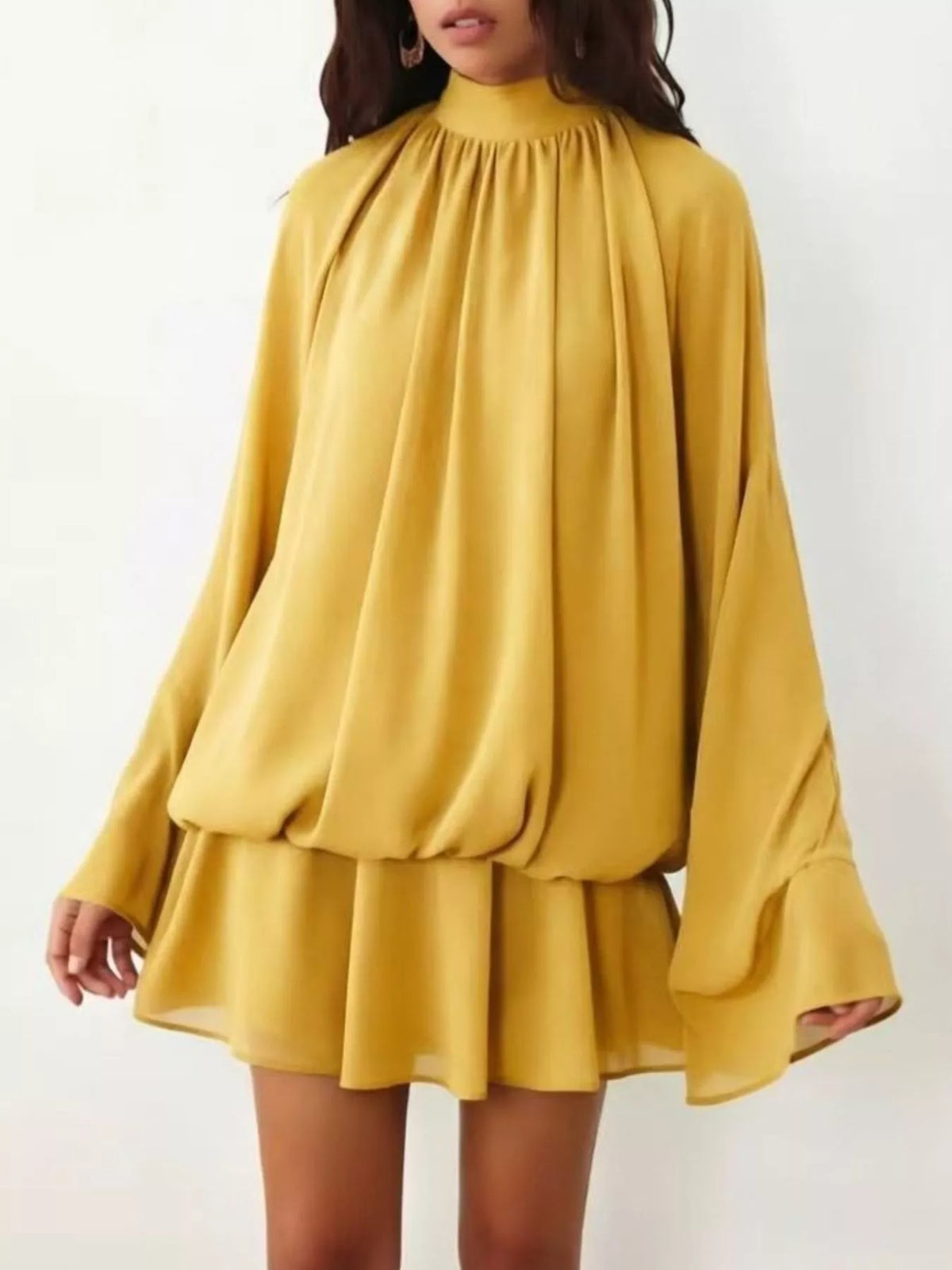 Tie Back Flare Sleeve Mini Dress - alternate view 6