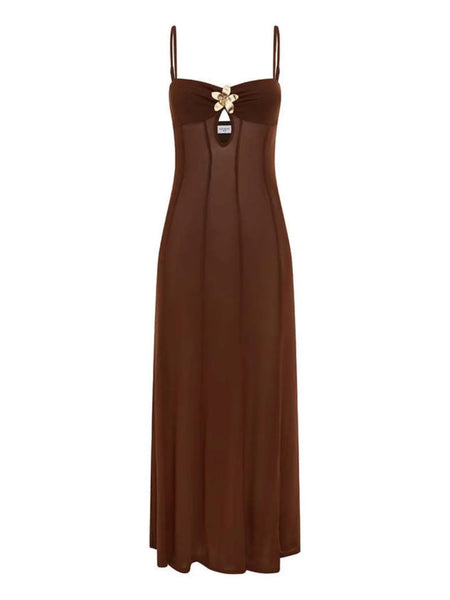 Sweetheart Neck Maxi Cami Dress - alternate view 5
