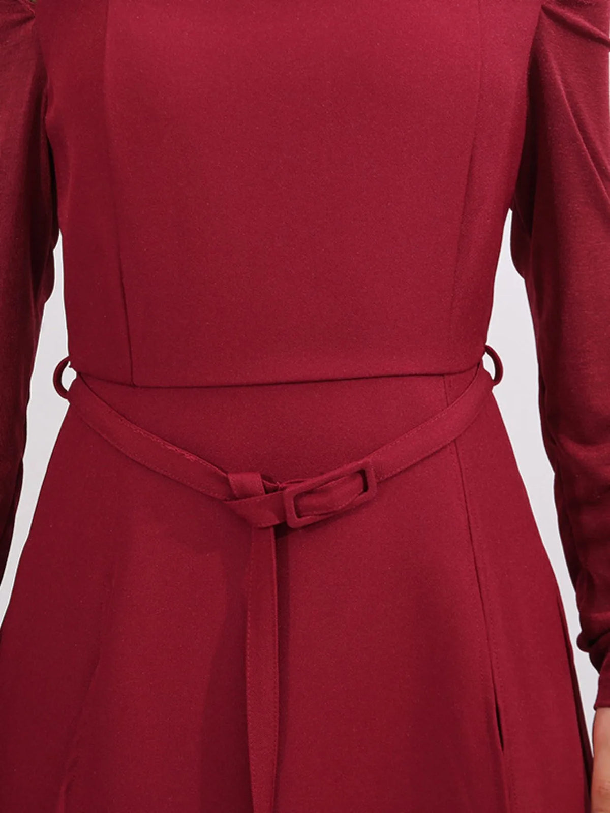 Slit Spaghetti Strap Long Sleeve Dress - alternate view 7