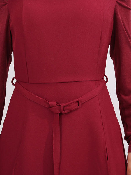 Slit Spaghetti Strap Long Sleeve Dress - alternate view 7