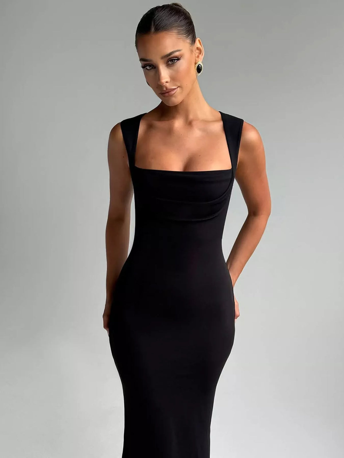 Square Neck Sleeveless Maxi Dress - alternate view 4