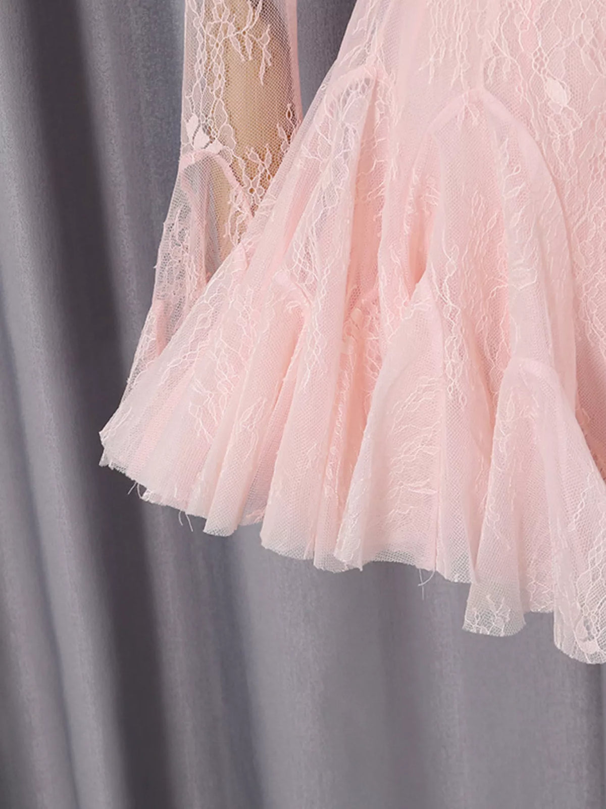 Lace Flare Sleeve Mini Dress - alternate view 15
