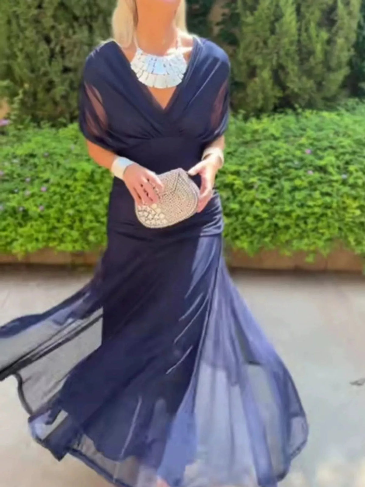 Full Size Off-Shoulder Ruched Maxi Dress Plus Size - alternate view 19