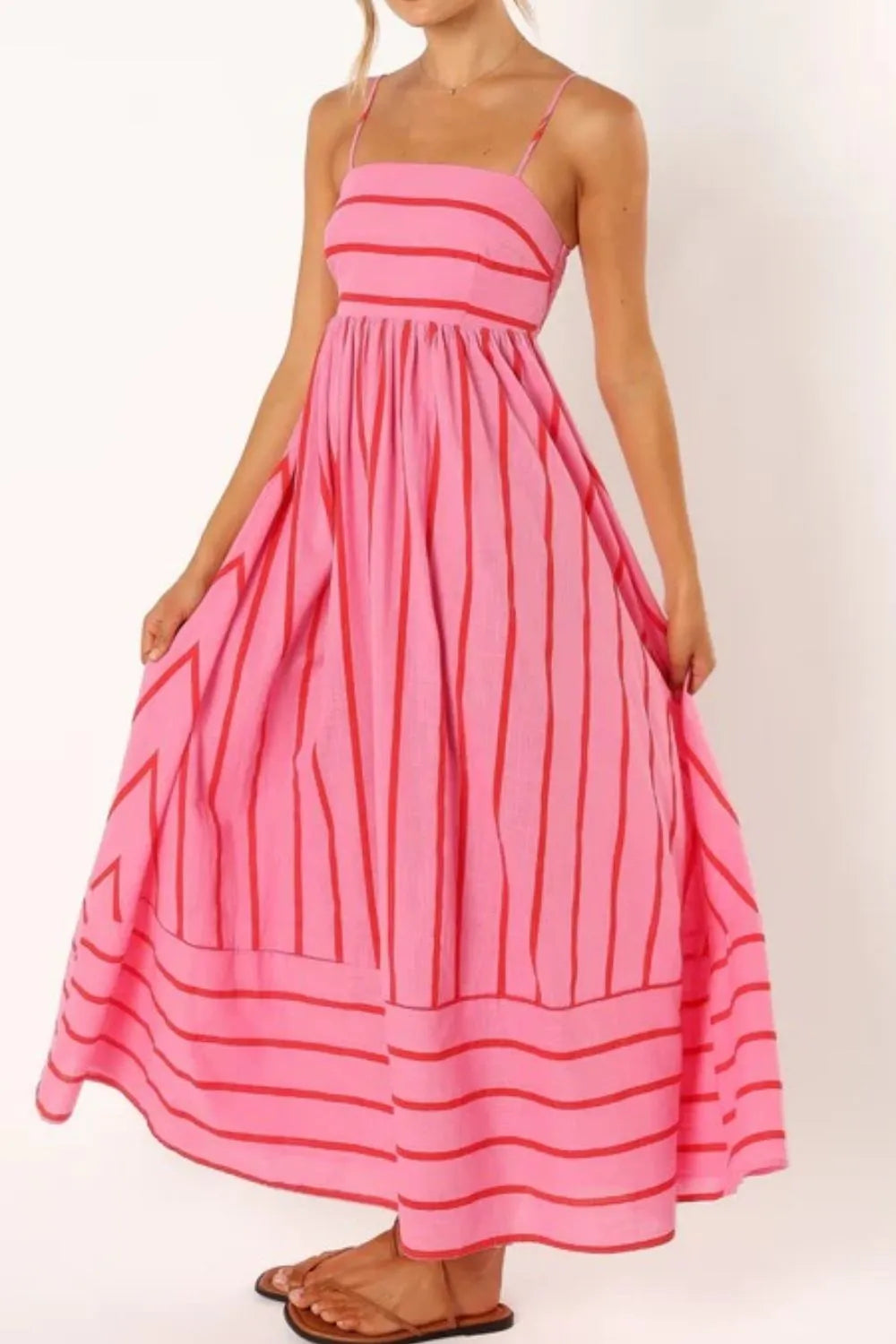 Striped Square Neck Cami Dress - alternate view 5
