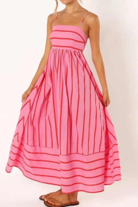 Striped Square Neck Cami Dress - alternate view 5