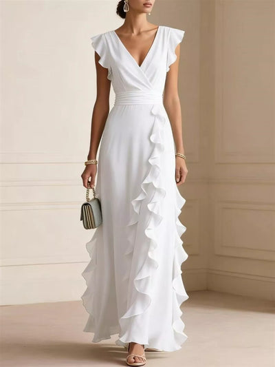 Ruffled Surplice Maxi Dress - alternate view 11