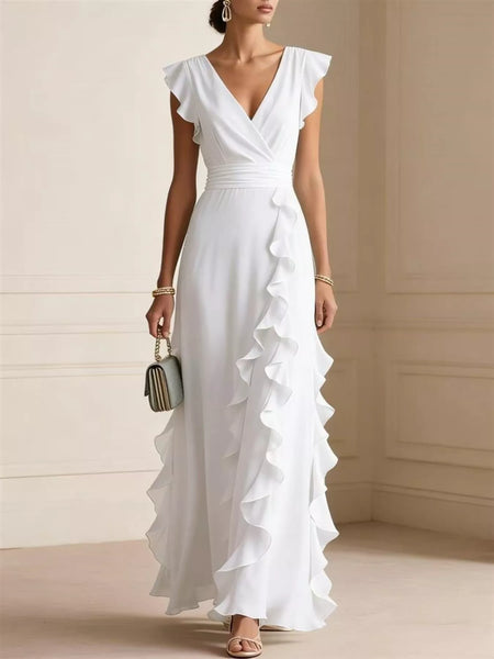 Ruffled Surplice Maxi Dress - alternate view 11