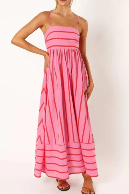 Striped Square Neck Cami Dress - alternate view 6