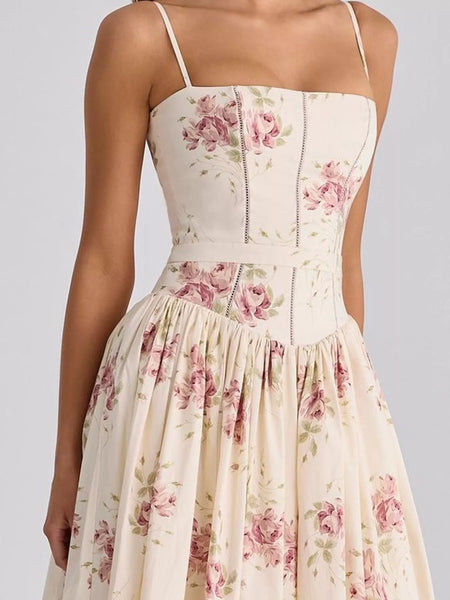 Floral Spaghetti Straps Midi Dress - alternate view 25