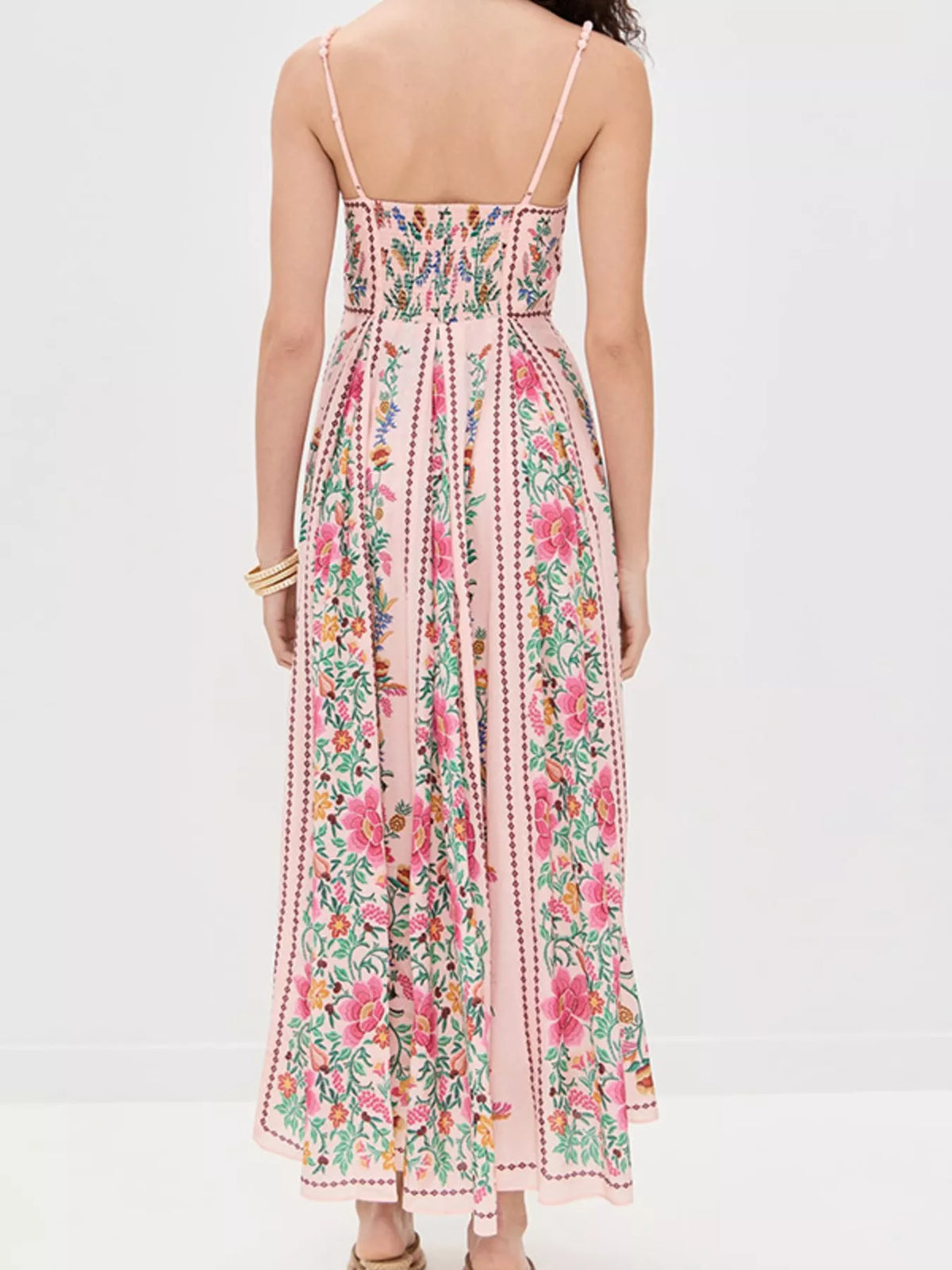 Floral Print Sweetheart Neck Dress - alternate view 6
