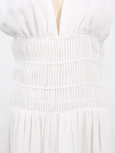 Tiered V-Neck Sleeveless Maxi Dress - alternate view 8