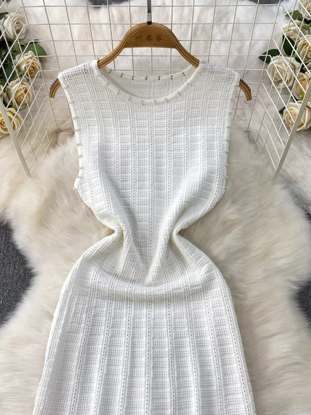 Textured Knit Sleeveless Midi Dress - alternate view 16
