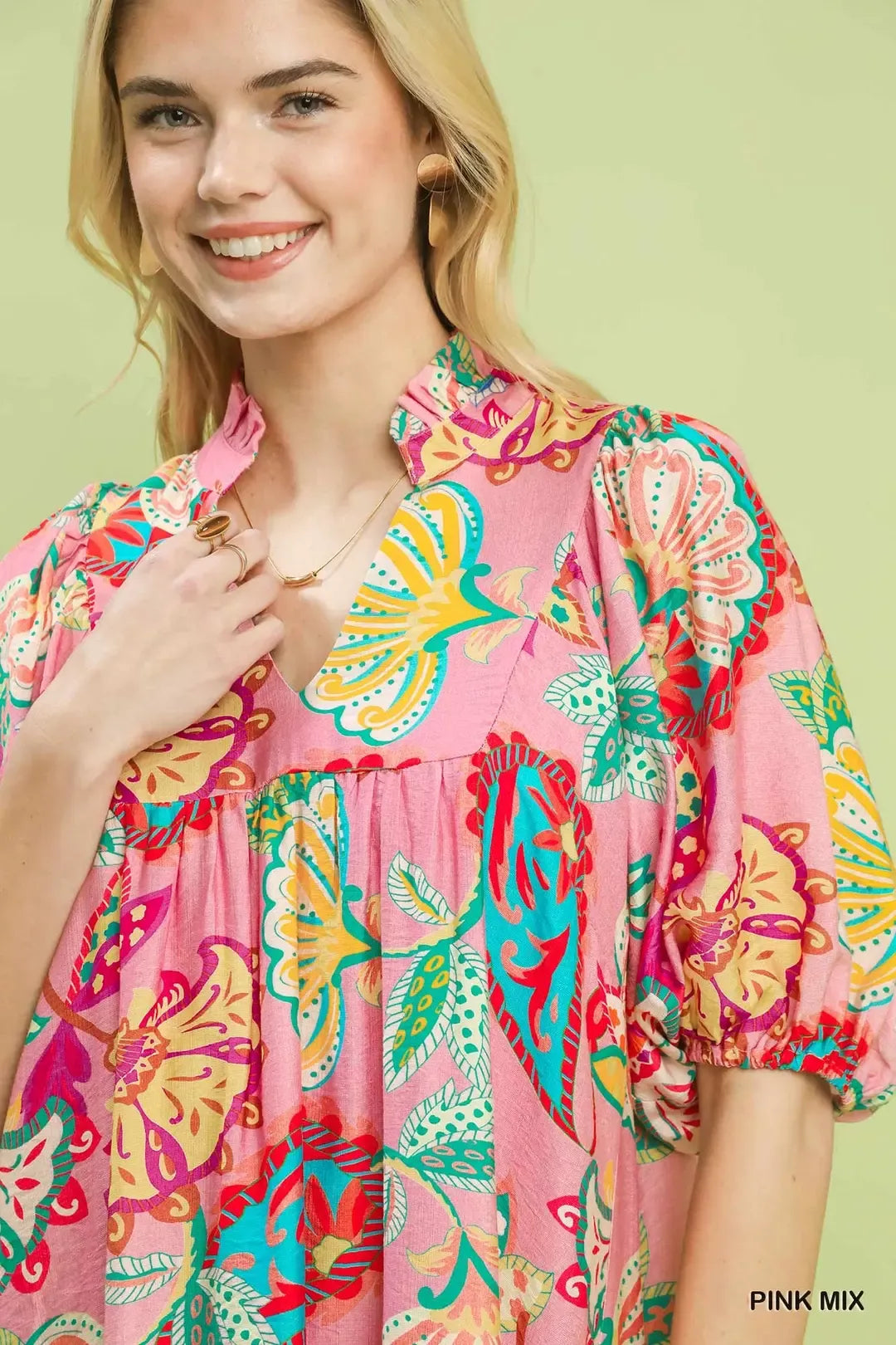 Paisley Print Mini Dress - alternate view 5