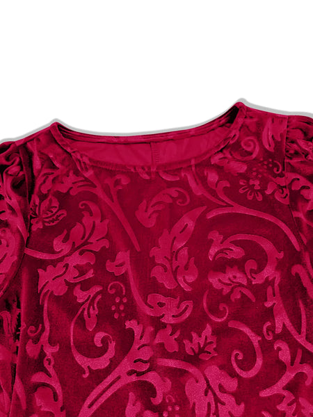 Velvet Floral Bodycon Mini Dress - alternate view 9