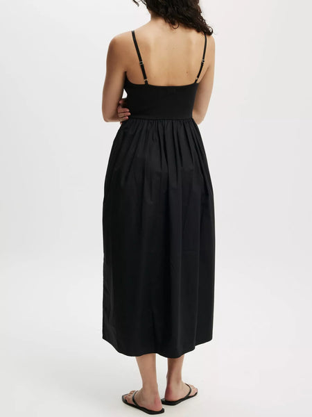 Spaghetti Strap Midi Dress with Pockets - alternate view 2