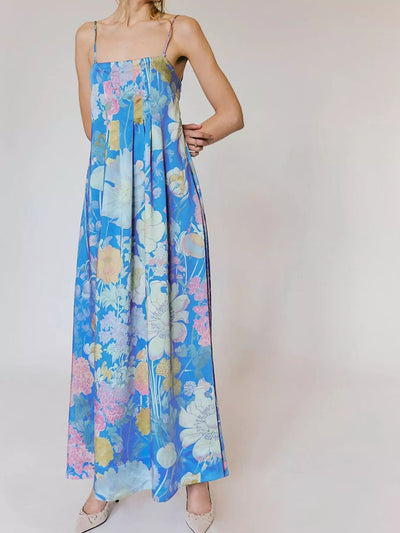 Floral Print Sleeveless Maxi Dress - alternate view 9