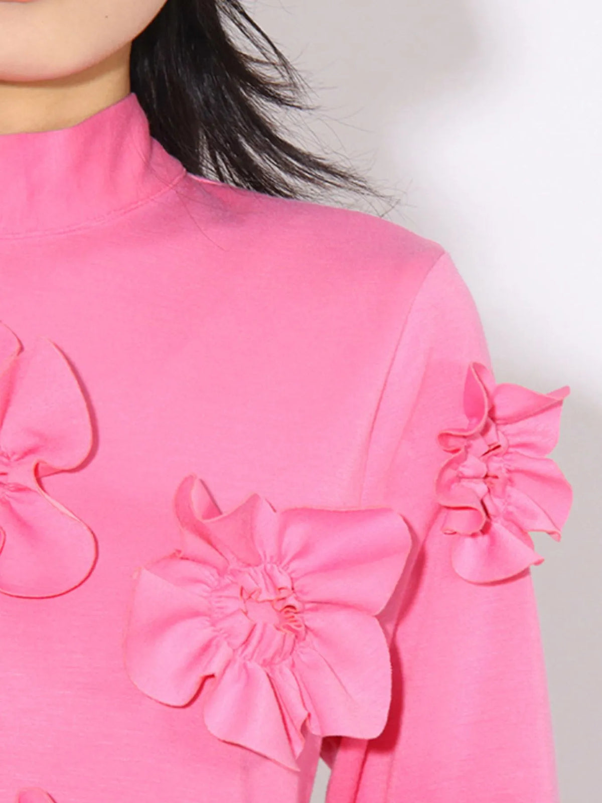 Floral Applique Long Sleeve Maxi Dress - alternate view 4