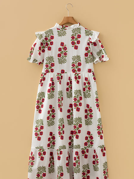 Floral Print Casual Mini Dress - alternate view 7
