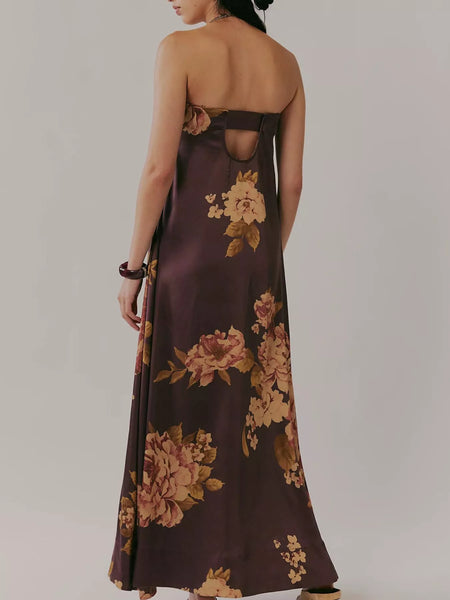 Floral Print Sleeveless Maxi Dress - alternate view 19