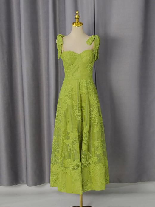 Sweetheart Neck Tie-Strap Dress - alternate view 2