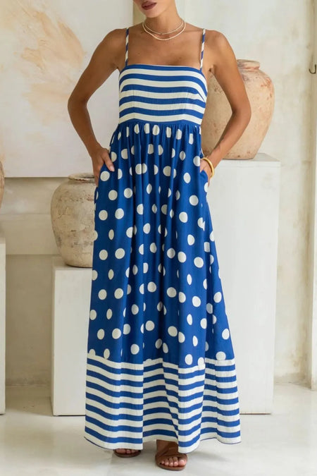 Polka Dot Square Neck Cami Dress - alternate view 16