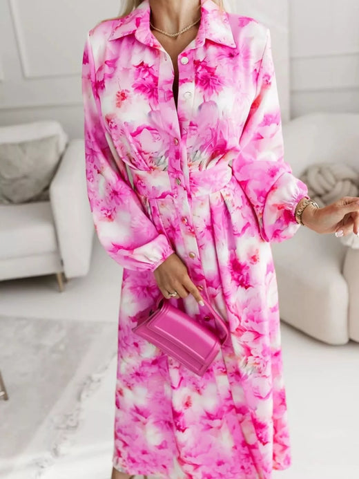 Long Sleeve Maxi Shirt Dress - alternate view 3