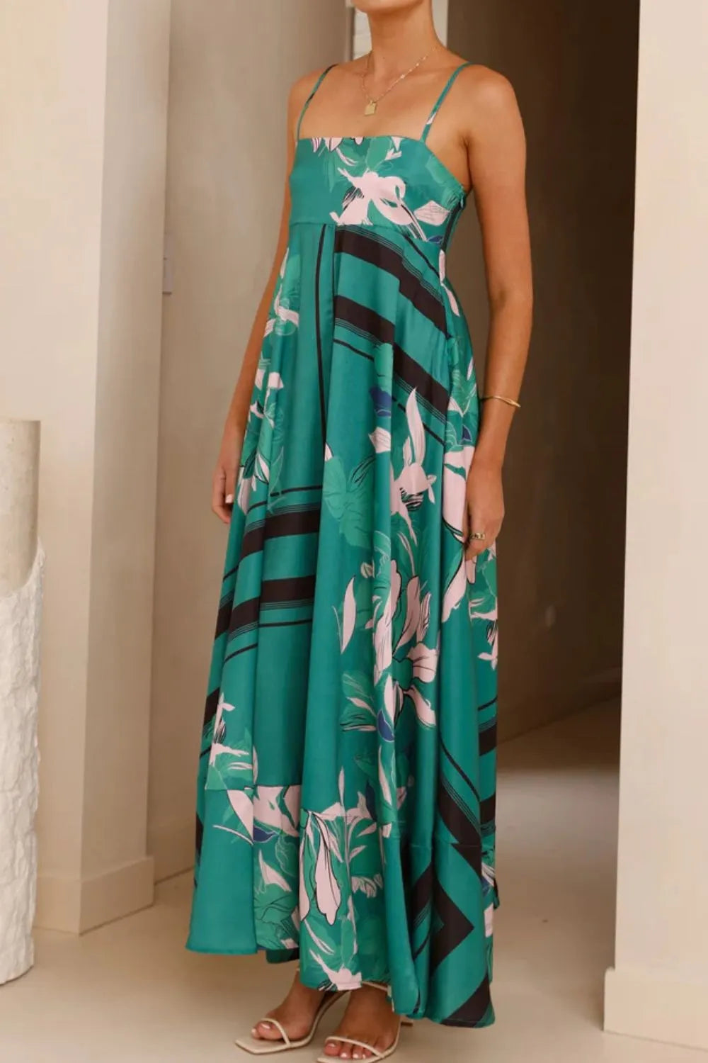 Printed Square Neck Cami Maxi Dress - alternate view 30