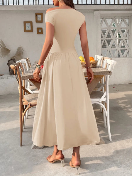 Single Shoulder Dress with Pockets - alternate view 14