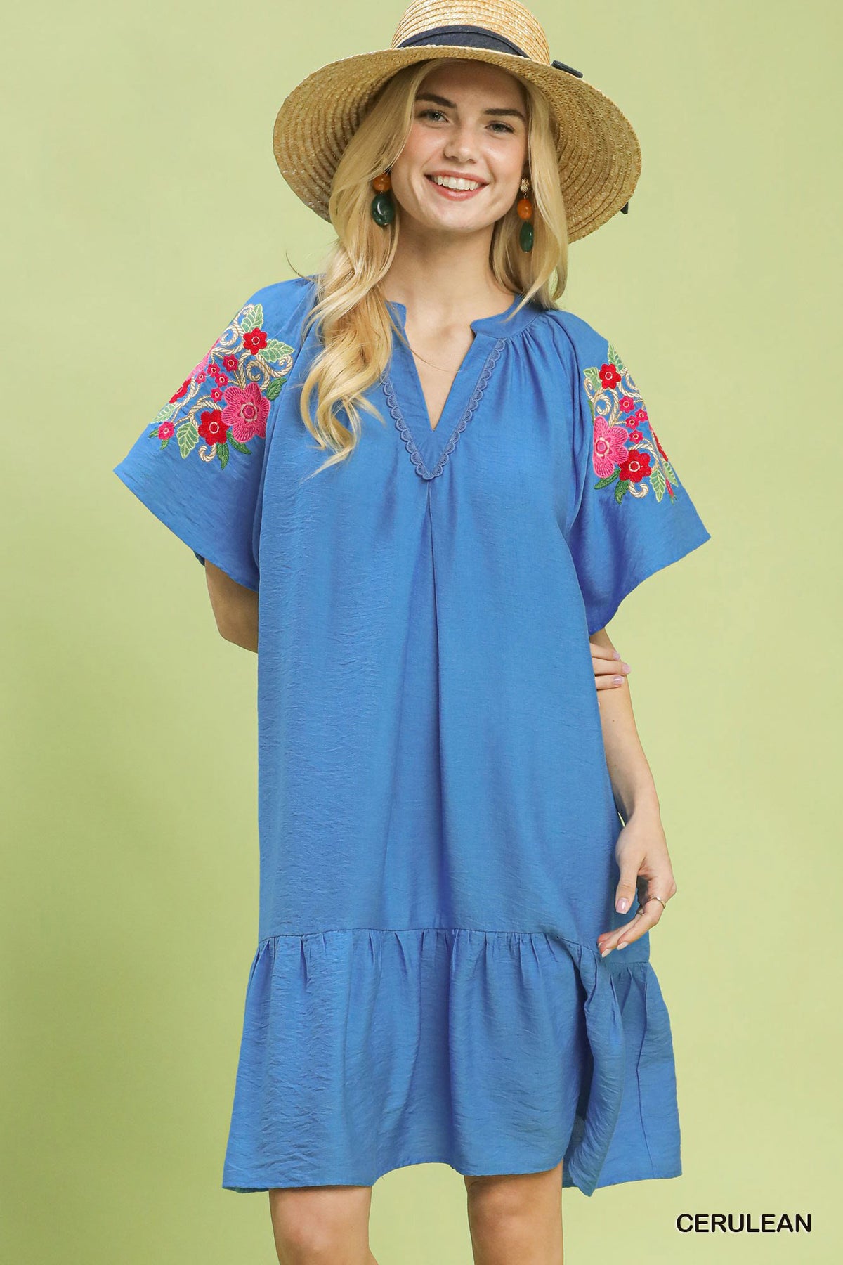 Embroidered Shoulder Dress - alternate view 2