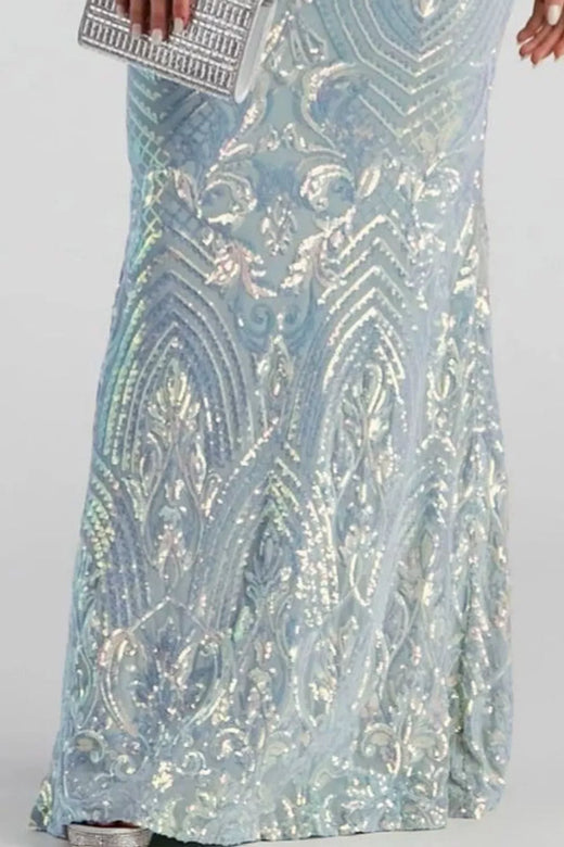 Sequin Mermaid Evening Maxi Cami Dress - alternate view 6