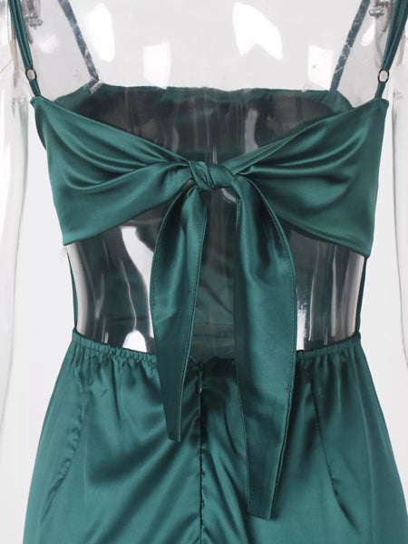 Spaghetti Strap High-Slit Maxi Dress - alternate view 9