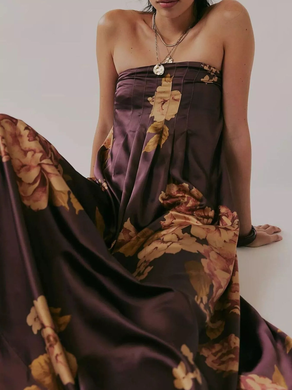 Floral Print Sleeveless Maxi Dress - alternate view 17