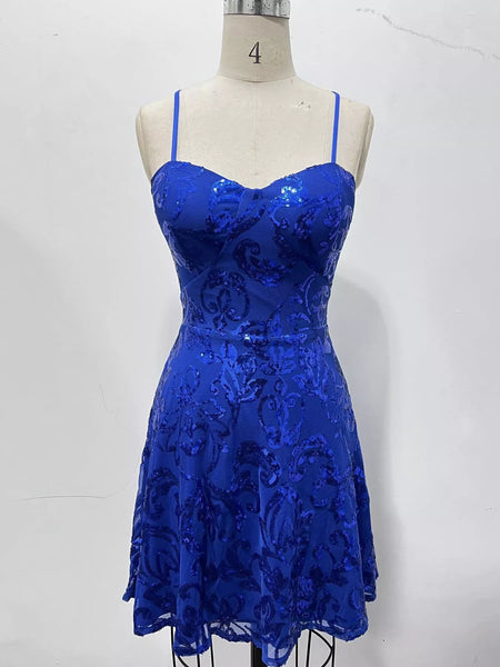 Sequin Embellished Mini Dress - alternate view 29
