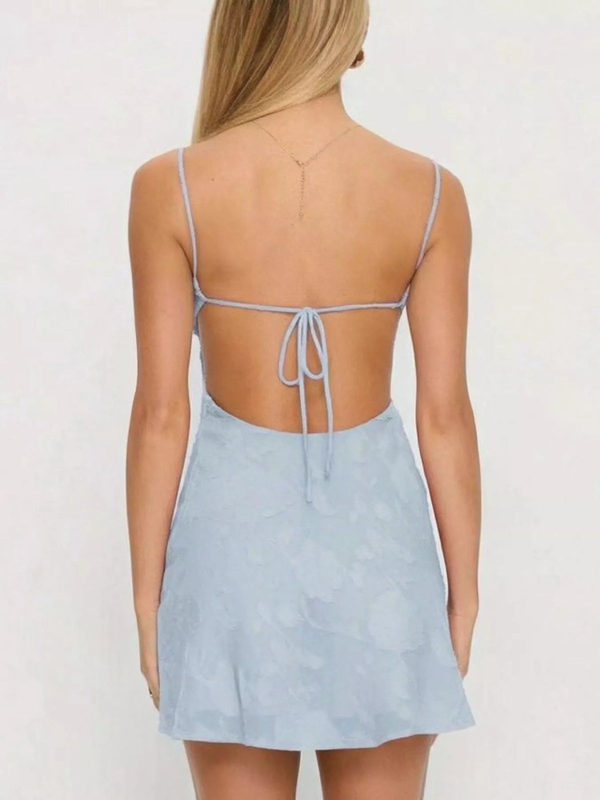 Backless Spaghetti Strap Mini Dress - alternate view 10