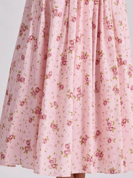 Floral Spaghetti Straps Midi Dress - alternate view 58