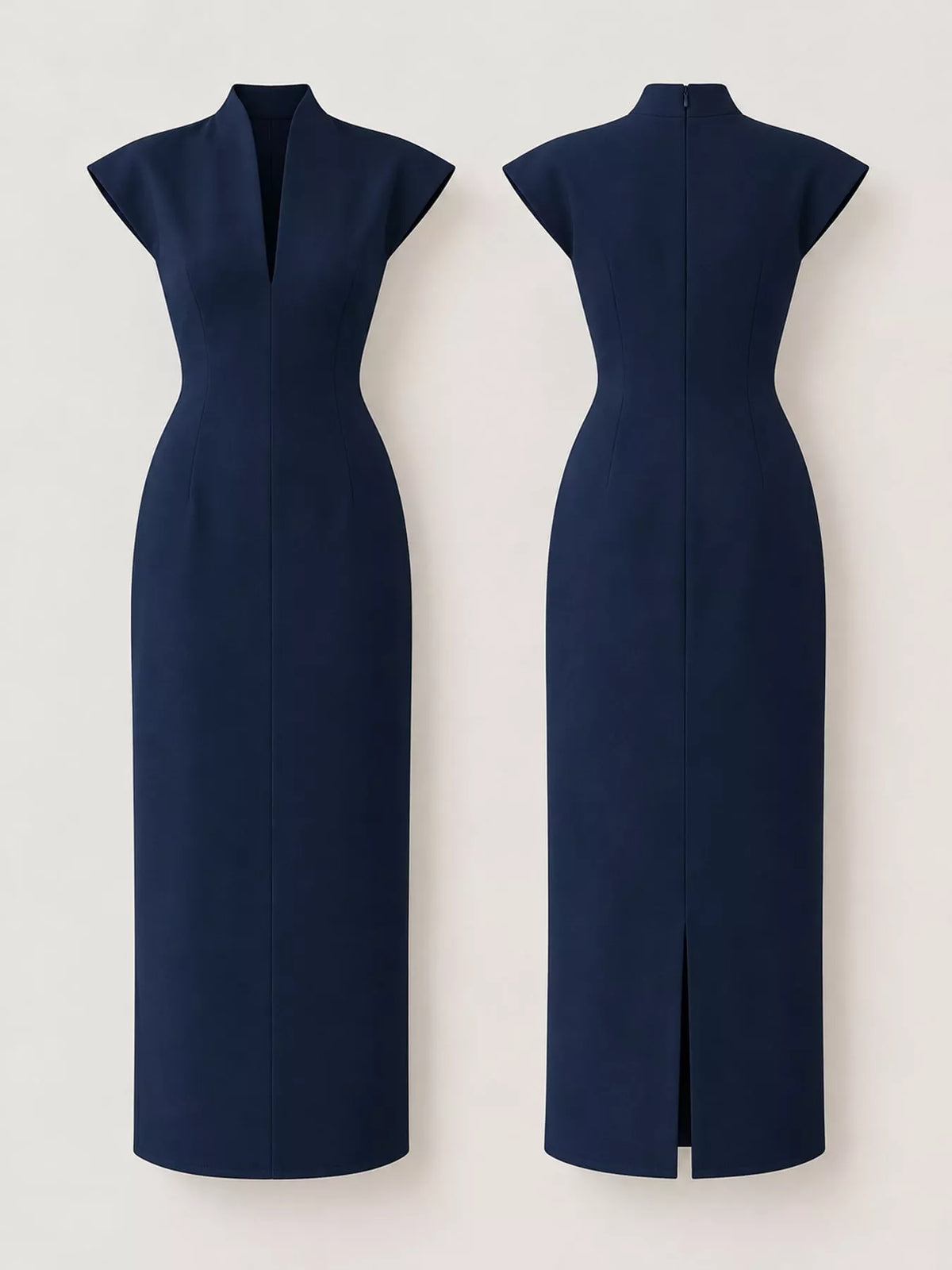 Slit Sleeveless Bodycon Midi Dress - alternate view 30