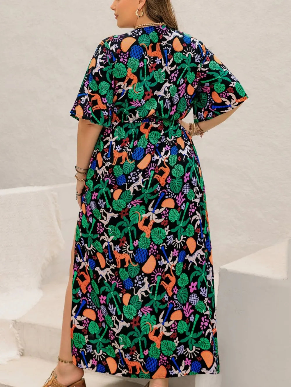 Printed Maxi Split Dress - alternate view 2