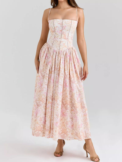 Floral Spaghetti Straps Midi Dress - alternate view 50