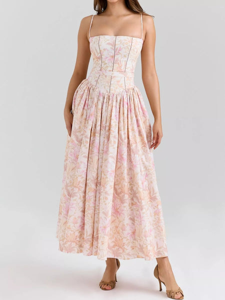 Floral Spaghetti Straps Midi Dress - alternate view 50