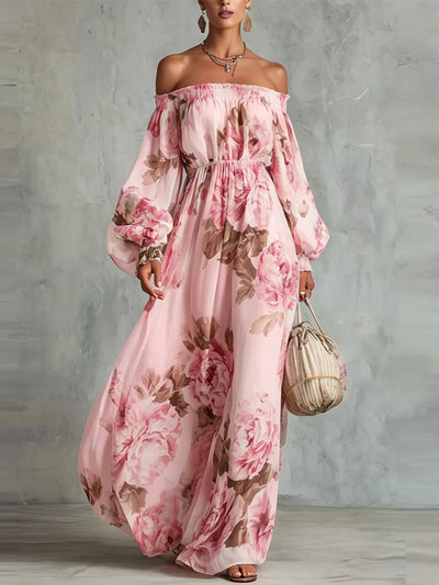 Floral Off Shoulder Maxi Dress - alternate view 7