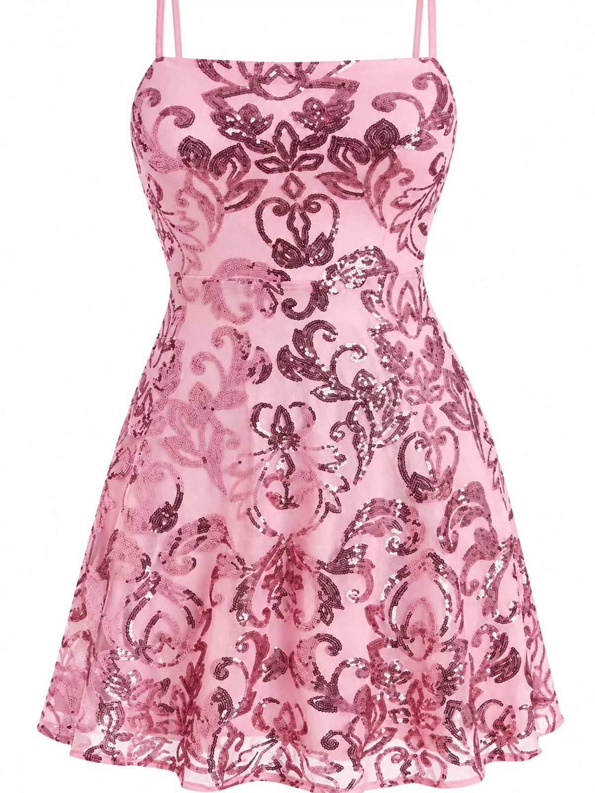 Sequin Square Neck Mini Dress - alternate view 15
